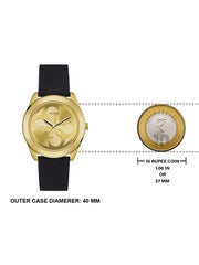  Shop Authentic Guess G Twist Gold Dial Black Leather Strap Watch for Women - W0911L3 - Luxxuri