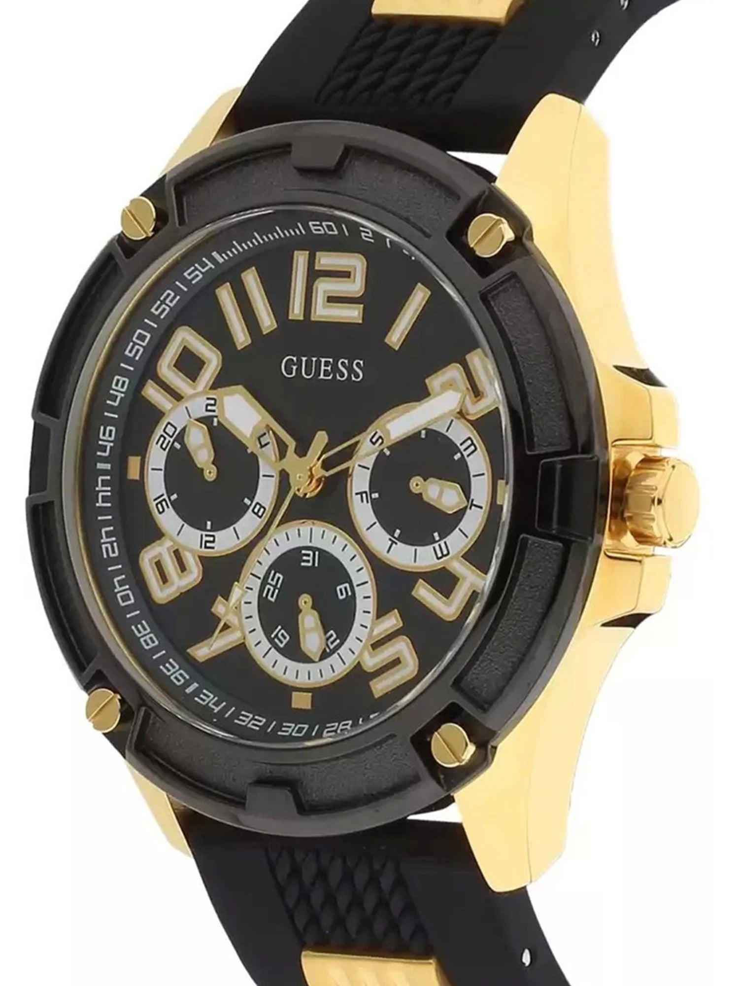  Shop Authentic Guess Delta Black Dial Black Rubber Strap Watch for Men - GW0051G2 - Luxxuri
