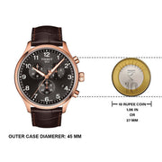  Shop Authentic Tissot Chrono XL Black Dial Brown Leather Strap Watch For Men - T116.617.36.057.01 - Luxxuri