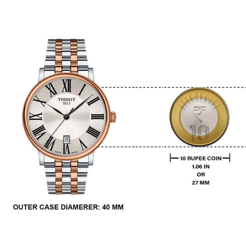  Shop Authentic Tissot Carson Premium White Dial Two Tone Steel Strap Watch For Men - T122.410.22.033.00 - Luxxuri
