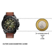  Shop Authentic Fossil Bronson Chronograph Black Dial Brown Leather Strap Watch for Men - FS5856 - Luxxuri