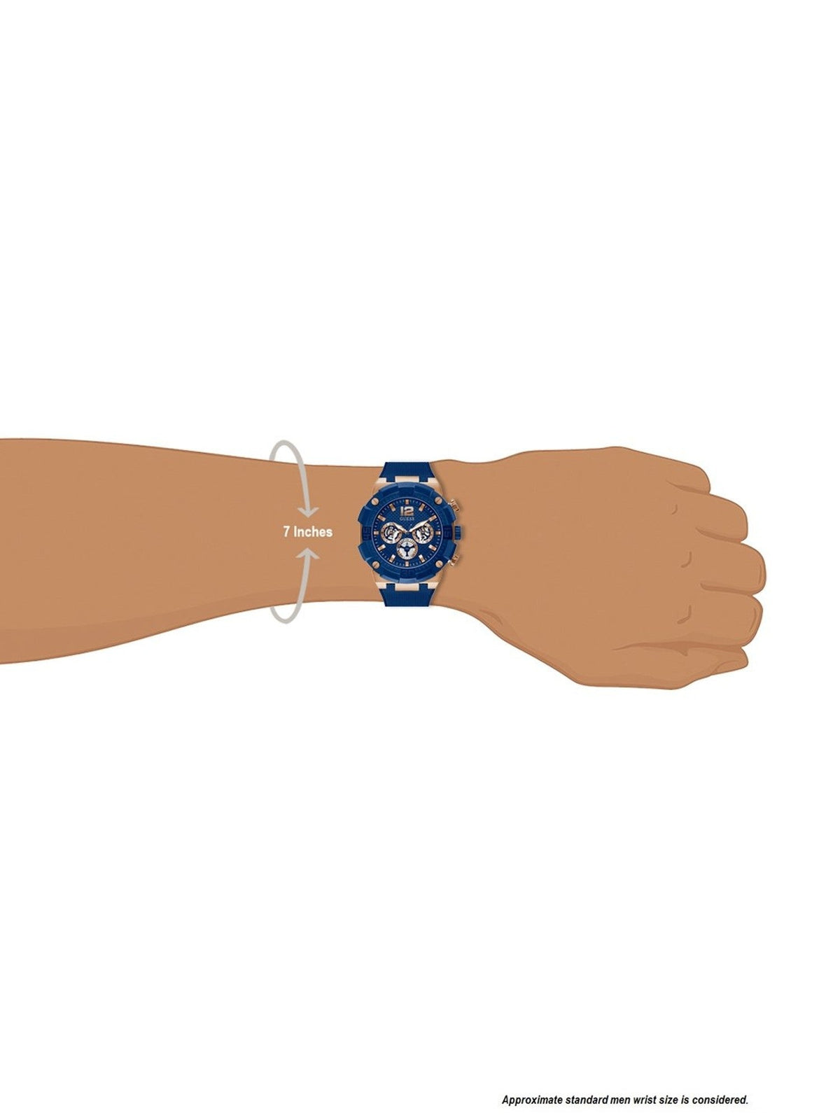  Shop Authentic Guess Navigator Chronograph Blue Dial Blue Rubber Strap Watch for Men - GW0264G4 - Luxxuri