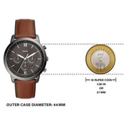  Shop Authentic Fossil Neutra Chronograph Grey Dial Brown Leather Strap Watch for Men - FS5512 - Luxxuri