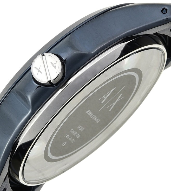  Shop Authentic Armani Exchange Hampton Skeleton Grey Dial Blue Steel Strap Watch For Men - AX2401 - Luxxuri