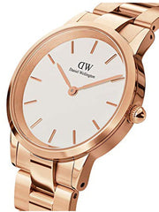  Shop Authentic Daniel Wellington Iconic Link White Dial Gold Steel Strap Watch For Men - DW00100343 - Luxxuri