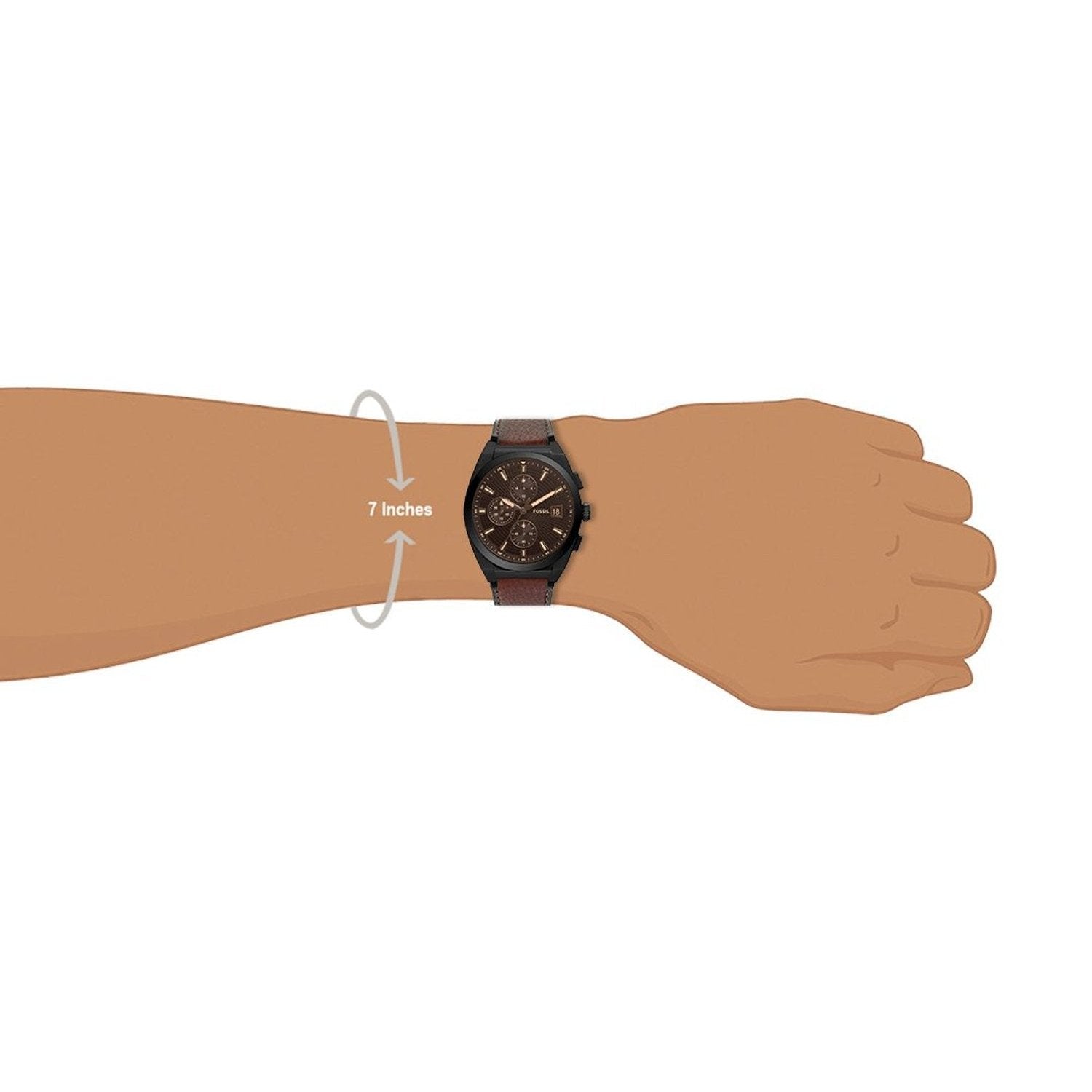  Shop Authentic Fossil Everett Chronograph Black Dial Brown Leather Strap Watch for Men - FS5798 - Luxxuri