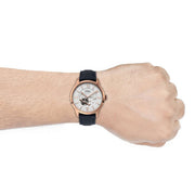  Shop Authentic Fossil Townsman Automatic White Dial Navy Blue Leather Strap Watch for Men - ME3171 - Luxxuri