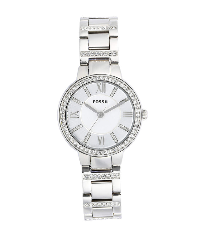  Shop Authentic Fossil Virginia Silver Dial Silver Steel Strap Watch for Women - ES3282 - Luxxuri