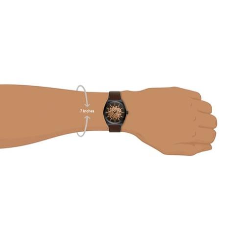  Shop Authentic Fossil Everett Automatic Analog Black Dial Brown Leather Strap Watch for Men - ME3207 - Luxxuri