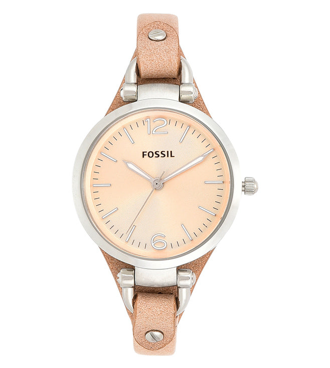  Shop Authentic Fossil Georgia Bone Grey Dial Beige Leather Strap Watch for Women - ES2830 - Luxxuri
