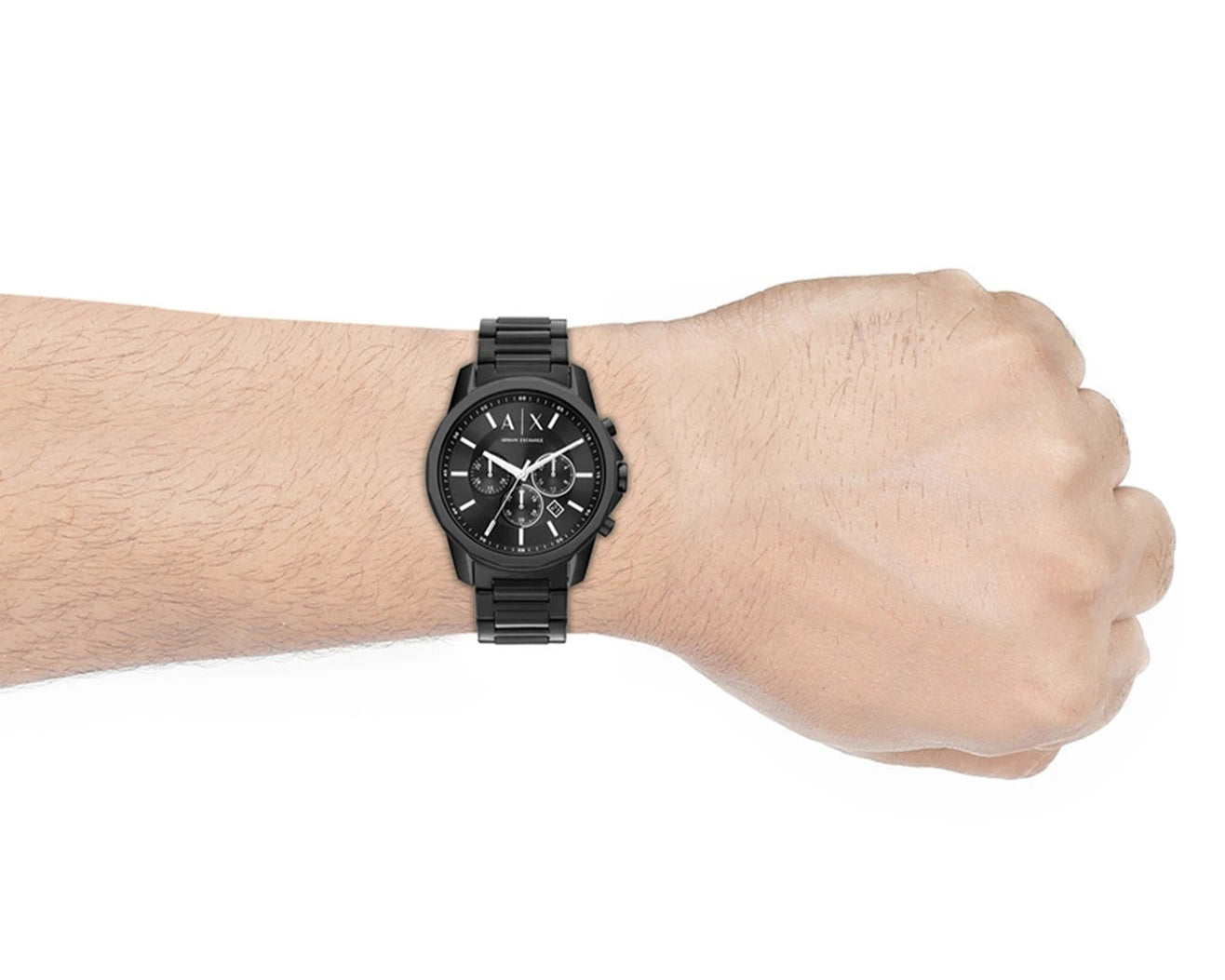  Shop Authentic Armani Exchange Banks Chronograph Black Dial Black Steel Strap Watch For Men - AX1722 - Luxxuri