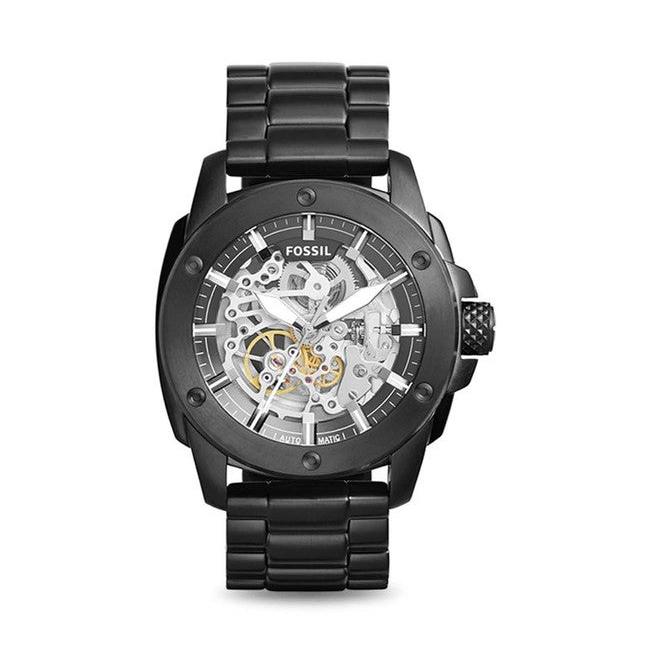  Shop Authentic Fossil Modern Machine Automatic Silver Dial Black Steel Strap Watch for Men - ME3080 - Luxxuri