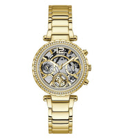  Shop Authentic Guess Solstice Diamonds Gold Dial Gold Steel Strap Watch for Women - GW0403L2 - Luxxuri