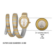 Just Cavalli Doppio Silver Dial Two Tone Steel Strap Watch for Women - JC1L163M0075