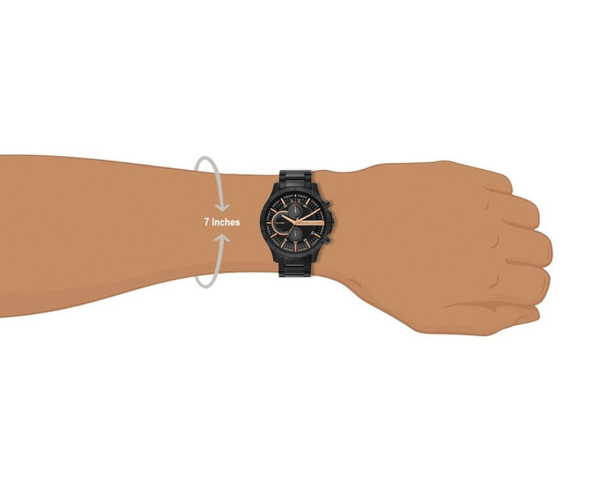  Shop Authentic Armani Exchange Chronograph Black Dial Black Steel Strap Watch For Men - AX2429 - Luxxuri