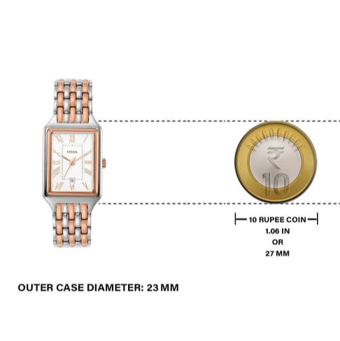  Shop Authentic Fossil Raquel Three Hand White Dial Two Tone Steel Strap Watch For Women - ES5222 - Luxxuri