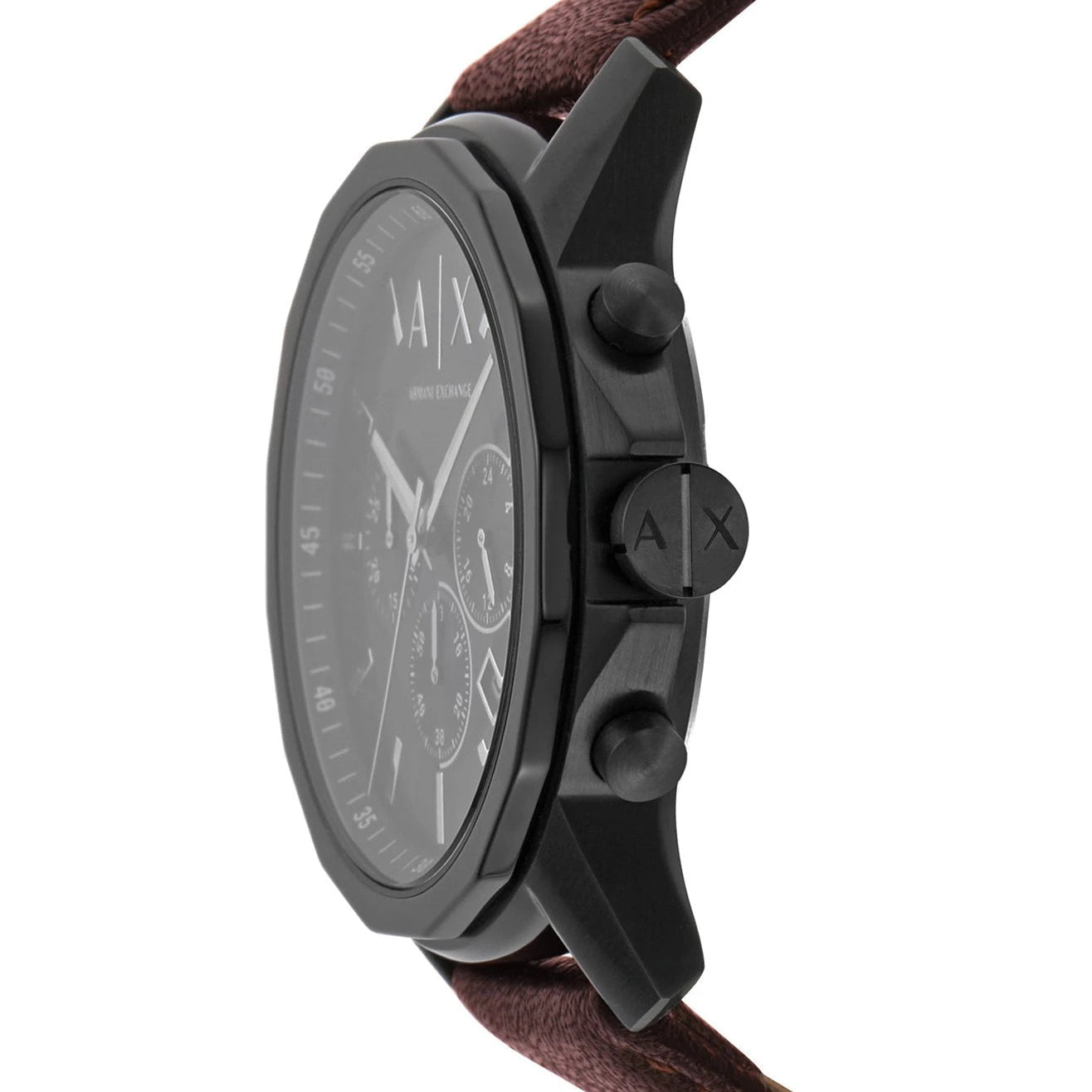  Shop Authentic Armani Exchange Outerbanks Chronograph Black Dial Brown Leather Strap Watch For Men - AX1732 - Luxxuri