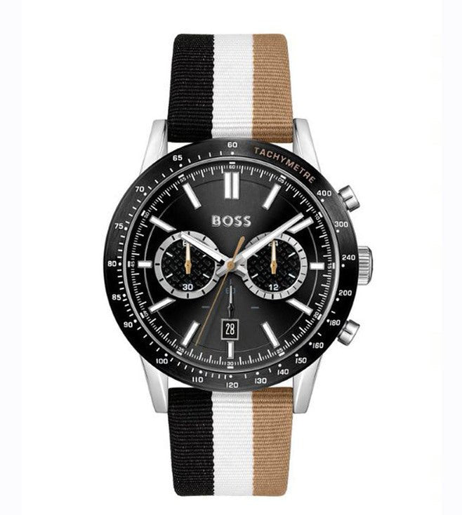  Shop Authentic Hugo Boss Allure Chronograph Black Dial Multicolor Nylon Strap Watch for Men - 1513963 - Luxxuri