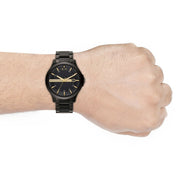  Shop Authentic Armani Exchange Hampton Chronograph Black Dial Black Steel Strap Watch For Men - AX2413 - Luxxuri