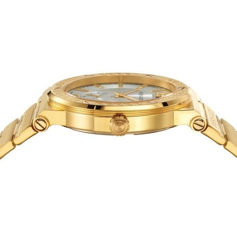  Shop Authentic Versace Greca Silver Dial Gold Steel Strap Watch for Men - VEVI00520 - Luxxuri