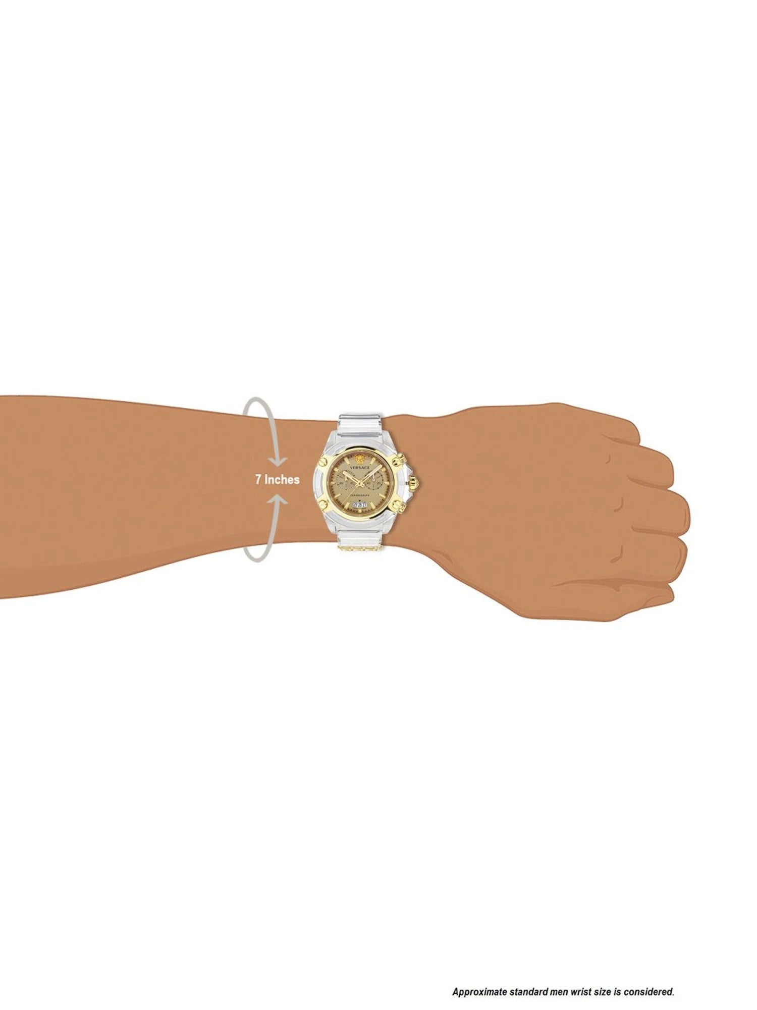  Shop Authentic Versace Icon Active Chronograph Gold Dial White Silicone Strap Watch for Men - VEZ700121 - Luxxuri