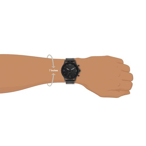  Shop Authentic Fossil Nate Chronograph Black Dial Black Leather Strap Watch for Men - JR1354 - Luxxuri