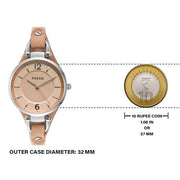  Shop Authentic Fossil Georgia Bone Grey Dial Beige Leather Strap Watch for Women - ES2830 - Luxxuri
