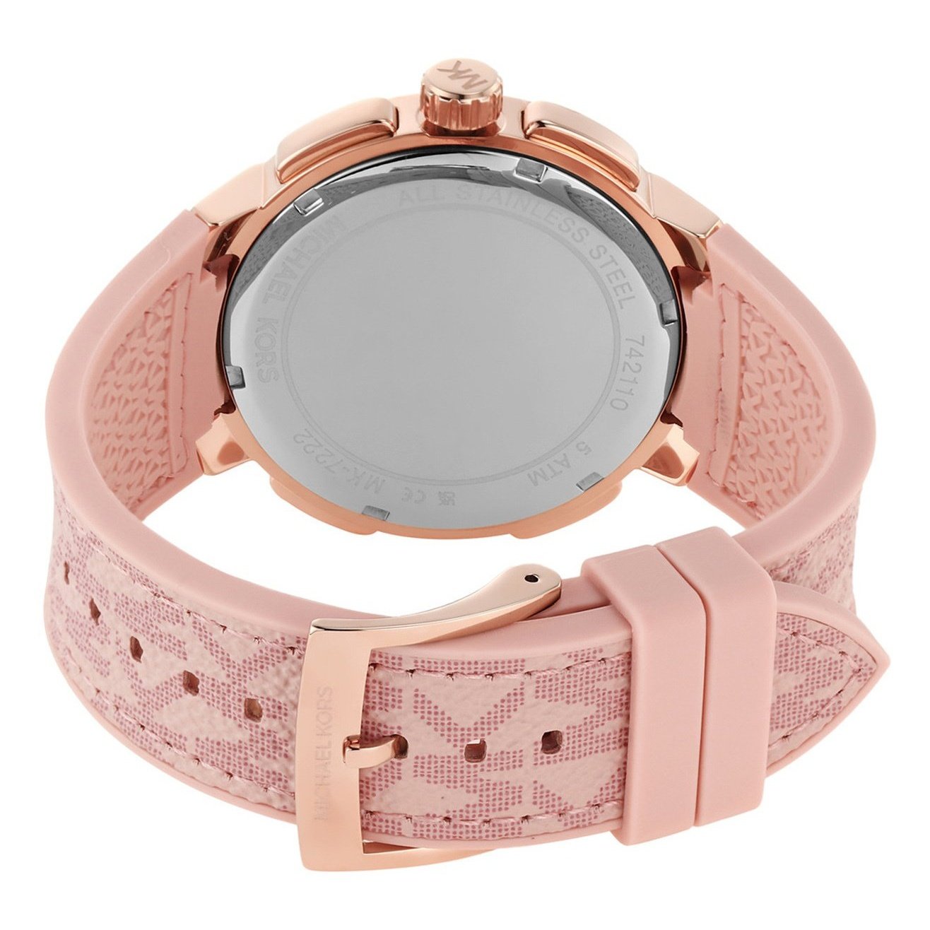 Shop Authentic Michael Kors Sidney Multifunction White Dial Pink Silicone Strap Watch For Women - MK7222 - Luxxuri