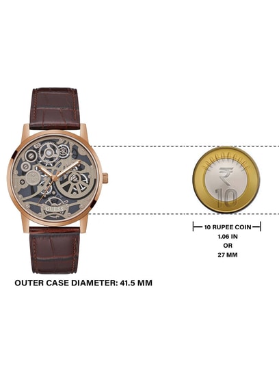  Shop Authentic Guess Gadget Brown Dial Brown Leather Strap Watch for Men - GW0570G2 - Luxxuri
