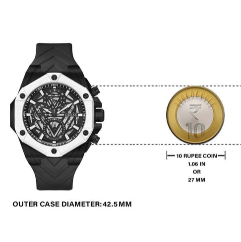  Shop Authentic Guess Formula Chronograph Black Dial Black Silicone Strap Watch For Men - GW0579G1 - Luxxuri