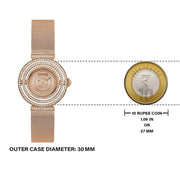  Shop Authentic Guess Dream Crystals Rose Gold Dial Rose Gold Mesh Bracelet Watch For Women - GW0550L3 - Luxxuri