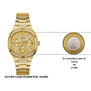  Shop Authentic Guess Duchess Quartz Gold Dial Gold Steel Strap Watch For Women - GW0558L2 - Luxxuri