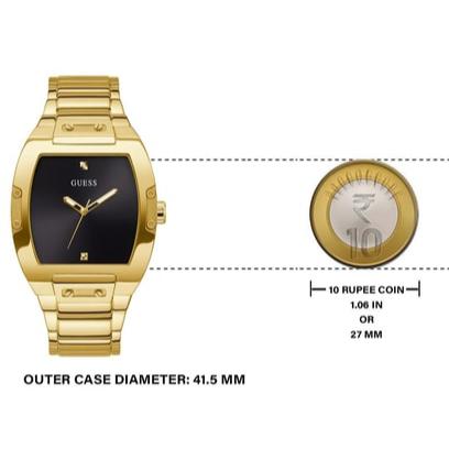  Shop Authentic Guess Phoenix Black Dial Gold Steel Strap Watch for Men - GW0387G2 - Luxxuri