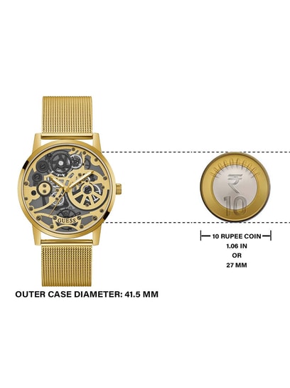  Shop Authentic Guess Gadget Gold Dial Gold Mesh Bracelet Watch for Men - GW0538G2 - Luxxuri
