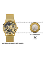  Shop Authentic Guess Gadget Gold Dial Gold Mesh Bracelet Watch for Men - GW0538G2 - Luxxuri
