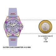  Shop Authentic Guess Queen Quartz Purple Dial Purple Silicone Strap Watch For Women - GW0536L4 - Luxxuri