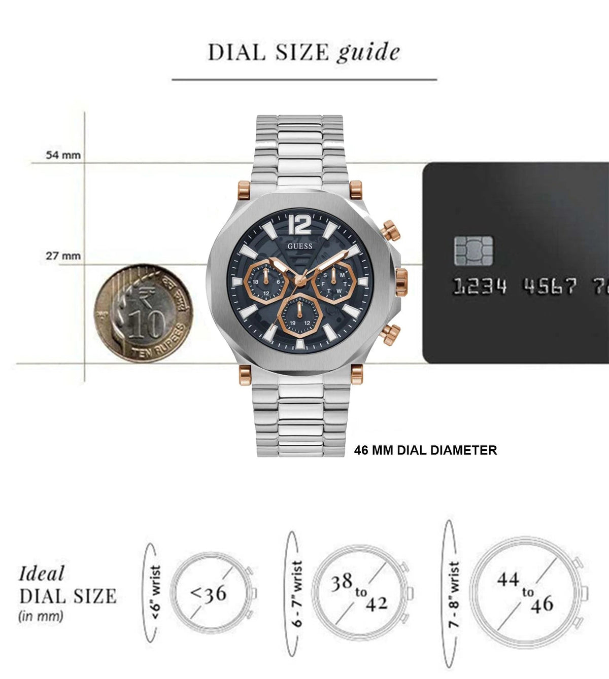  Shop Authentic Guess Edge Chronograph Black Dial Silver Steel Strap Watch For Men - GW0539G1 - Luxxuri