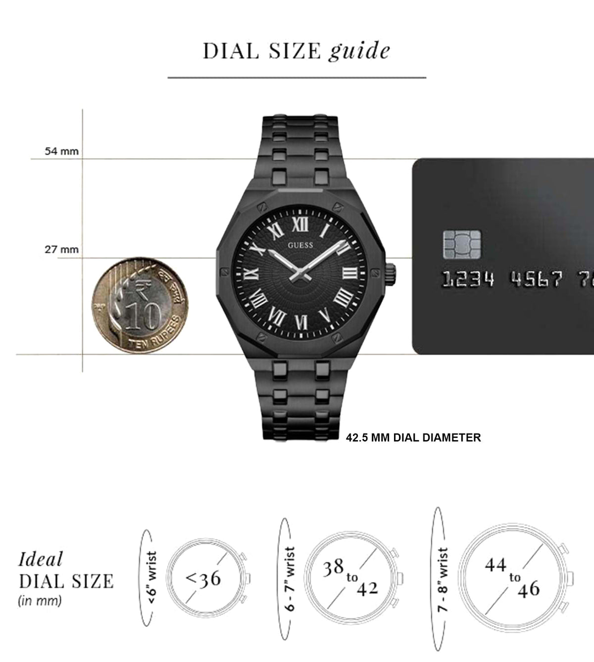  Shop Authentic Guess Asset Quartz Black Dial Black Steel Strap Watch For Men - GW0575G3 - Luxxuri