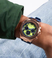  Shop Authentic Guess Empire Analog Quartz Lime Green Dial Blue Silicon Strap Watch for Men - GW0583G3 - Luxxuri