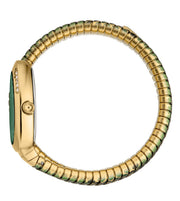Just Cavalli Pelle Solo Snake Green Dial Three Tone Steel Strap Watch for Women - JC1L251M0035