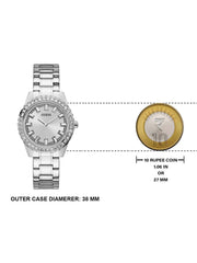  Shop Authentic Guess Sparkler Diamonds Silver Dial Silver Steel Strap Watch for Women - GW0111L1 - Luxxuri