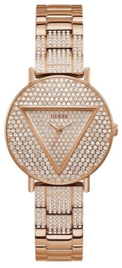  Shop Authentic Guess Trend Diamonds Rose Gold Dial Rose Gold Steel Strap Watch for Women - GW0512L3 - Luxxuri
