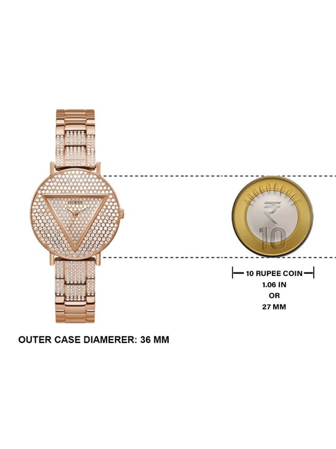  Shop Authentic Guess Trend Diamonds Rose Gold Dial Rose Gold Steel Strap Watch for Women - GW0512L3 - Luxxuri