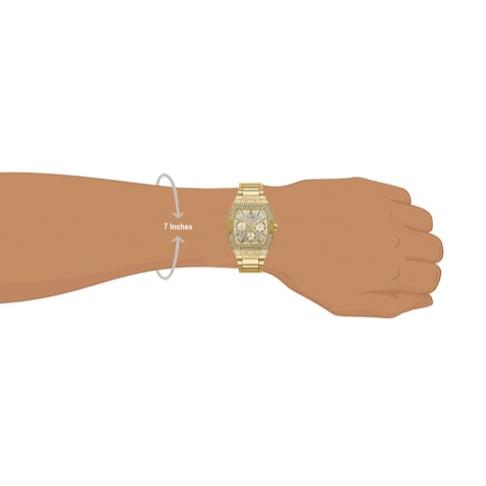  Shop Authentic Guess Phoenix Multifunction Crystals Gold Dial Gold Steel Strap Watch For Men - GW0094G2 - Luxxuri
