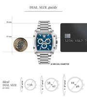  Shop Authentic Versace Dominus Chronograph Blue Dial Silver Steel Strap Watch For Men - VE6H00423 - Luxxuri