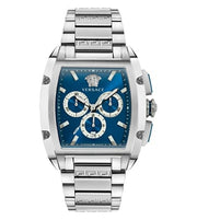  Shop Authentic Versace Dominus Chronograph Blue Dial Silver Steel Strap Watch For Men - VE6H00423 - Luxxuri