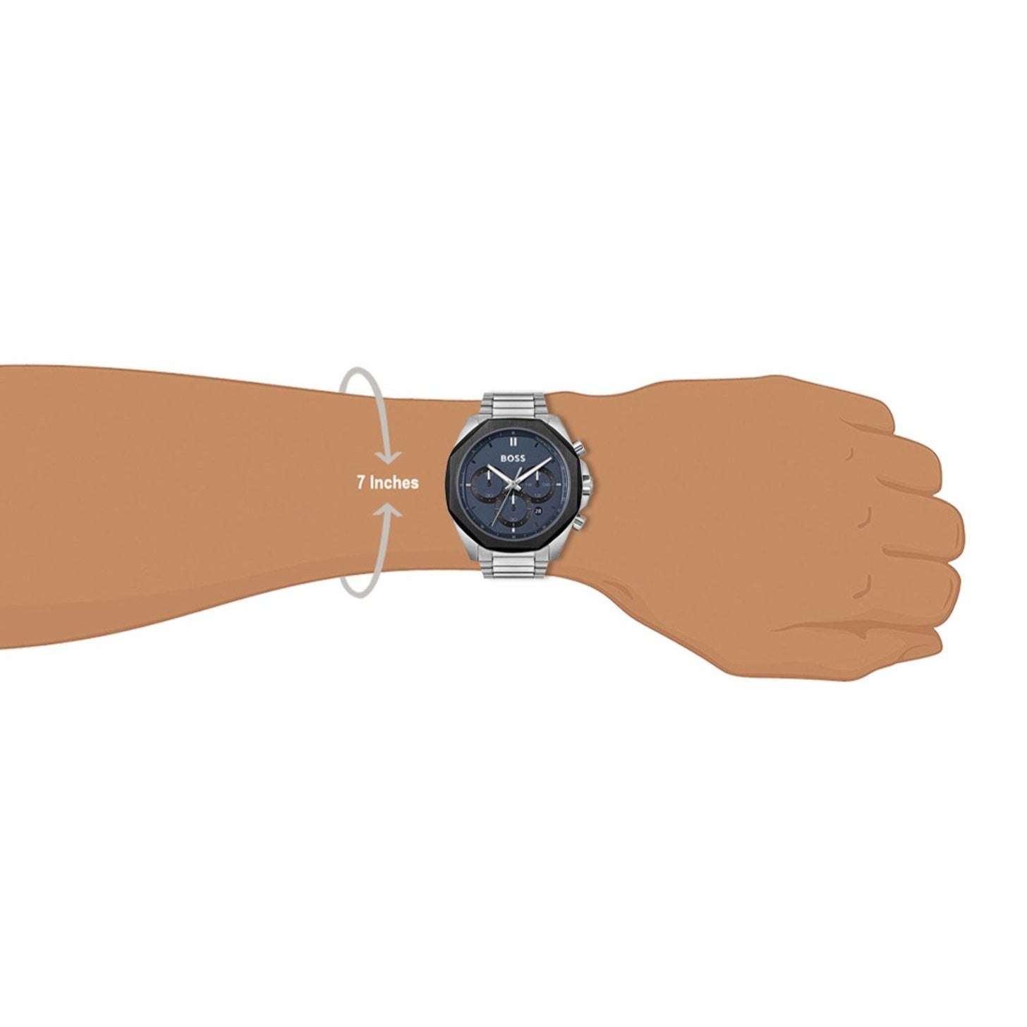  Shop Authentic Hugo Boss Cloud Chronograph Blue Dial Silver Steel Strap Watch For Men - 1514015 - Luxxuri