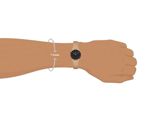  Shop Authentic Daniel Wellington Petite Pressed Melrose Black Dial Rose Gold Mesh Strap Watch For Women - DW00100440 - Luxxuri