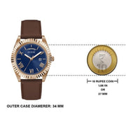  Shop Authentic Guess Connoisseur Blue Dial Brown Leather Strap Watch For Men - GW0353G2 - Luxxuri