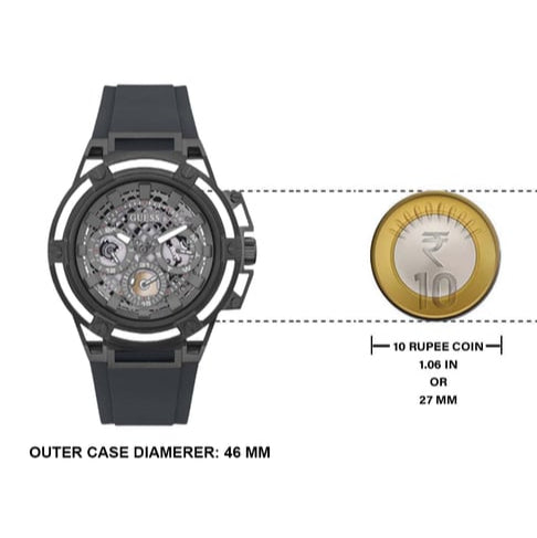  Shop Authentic Guess Matrix Multifunction Grey Dial Grey Rubber Strap Watch for Men - GW0423G3 - Luxxuri